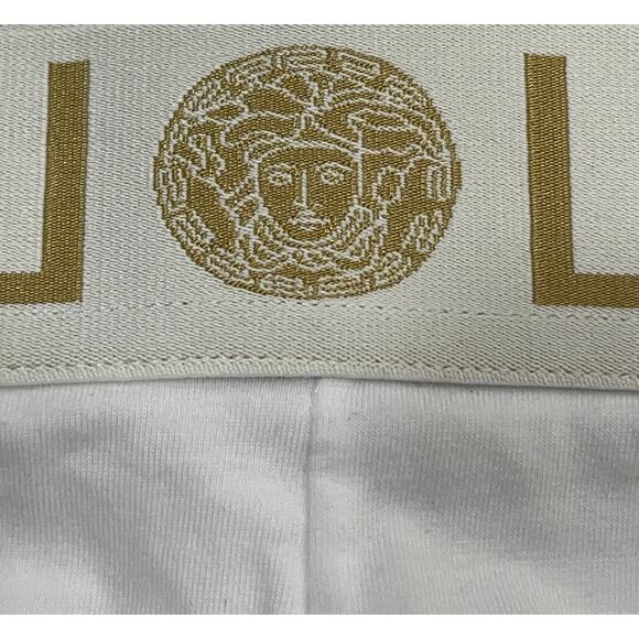 M2-5 VERSACE Men's Greca Jockstrap Underwear Stretch White/Gold Size 6/34-46/M - Picture 5 of 11